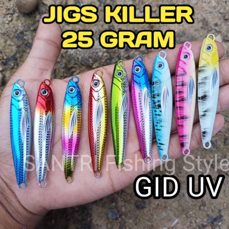 Metal jig Micro jig UV GID 10gram 15gram 20gram 25gram 30gram micro jig copy jig para micro jig killer asist hok lure metal jig full gid