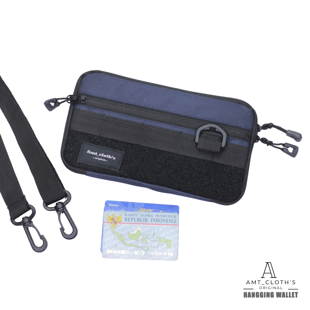 AMT - Hanging Wallet - Tas Tangan Tas Selempang Pouch Bag Sling Bag Hand Bag Hanging Bag - Canvas Velcro