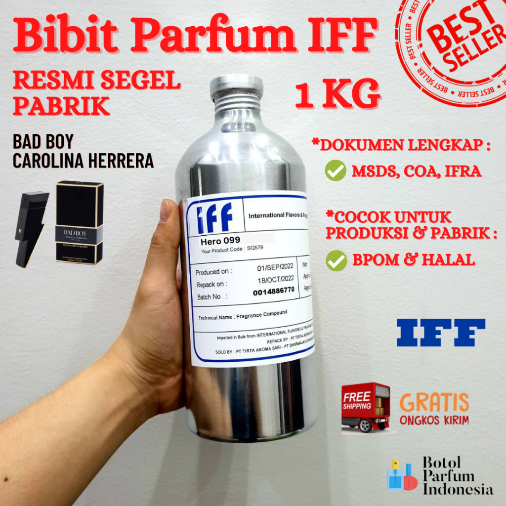 BIBIT PARFUM SEGEL Hero 099 BY IFF MURNI 100% - MSDS COA IFRA