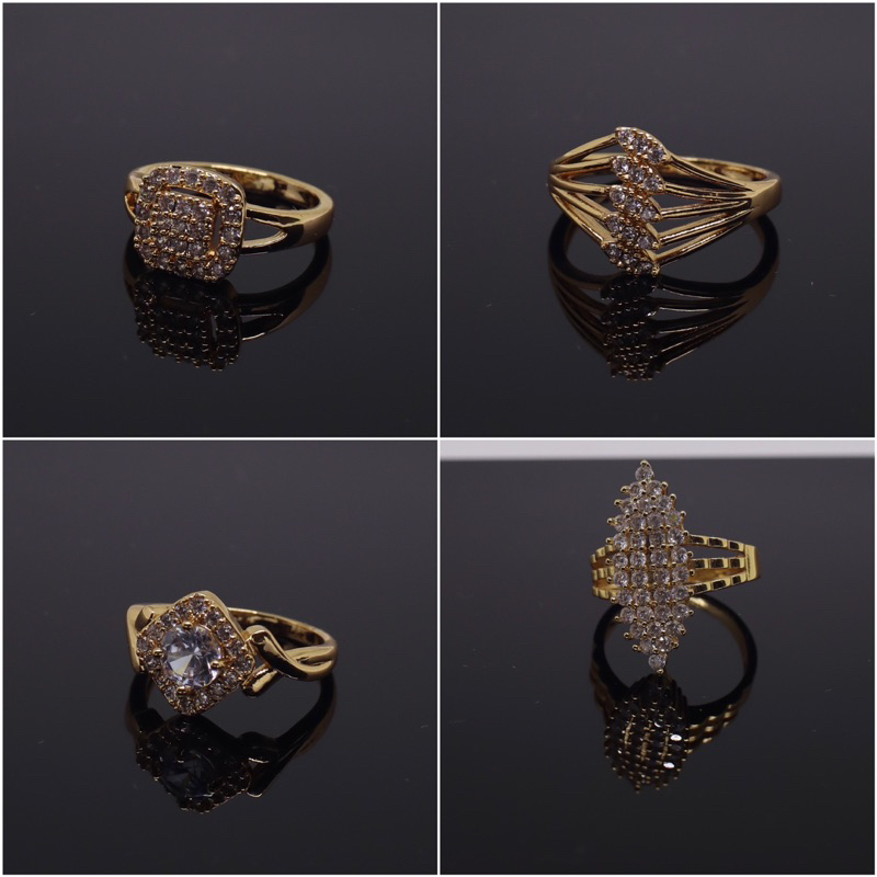 cincin emas kuning bahan xuping (bukan titanium)