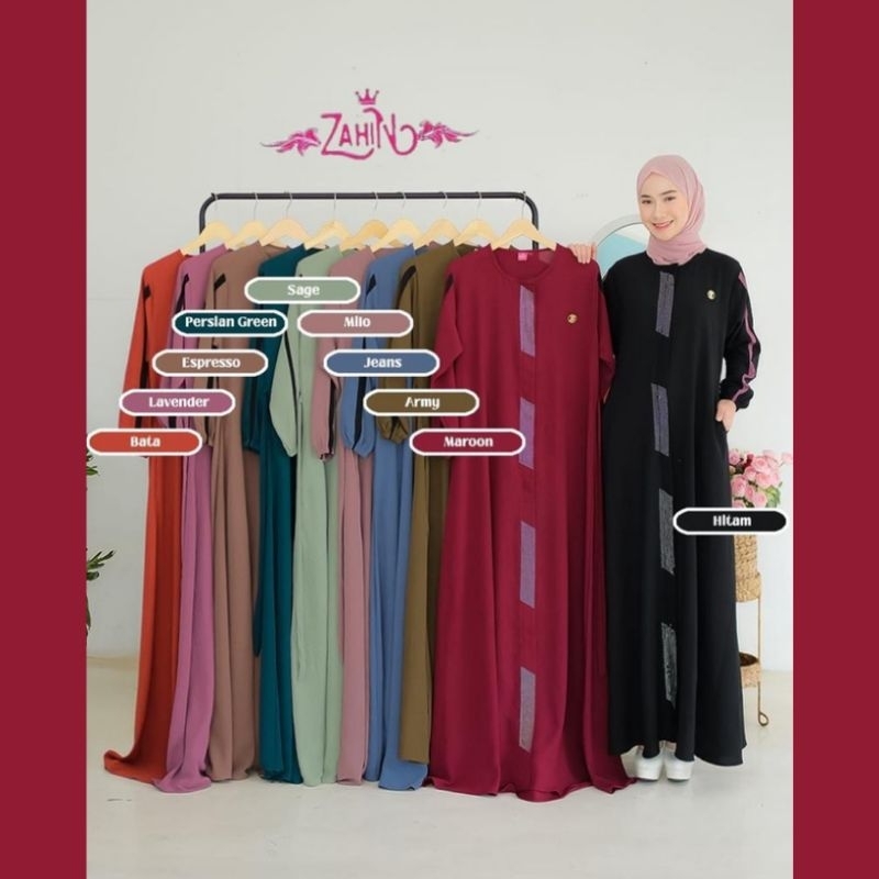 Gamis Lebaran SHARA OUTER ITY Crepe Premium Original ZAHIN