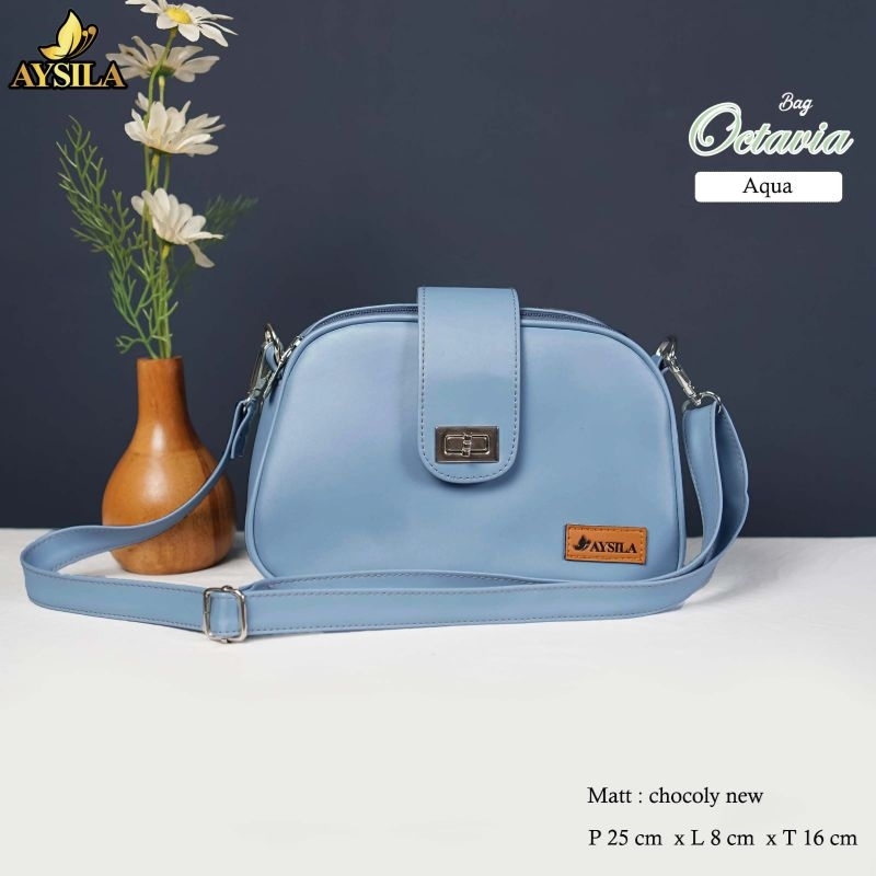 TAS SELEMPANG OCTAVIA BAG BY AYSILA BAHAN CHOCOLY ANTI AIR PREMIUM