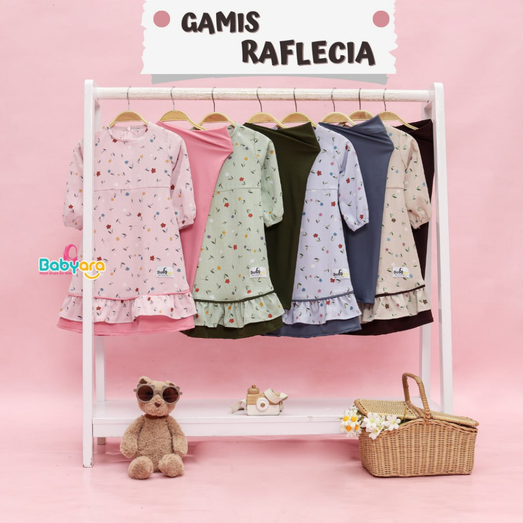 Gamis Raflecia/ Gamis Anak set hijab 1-11 tahun