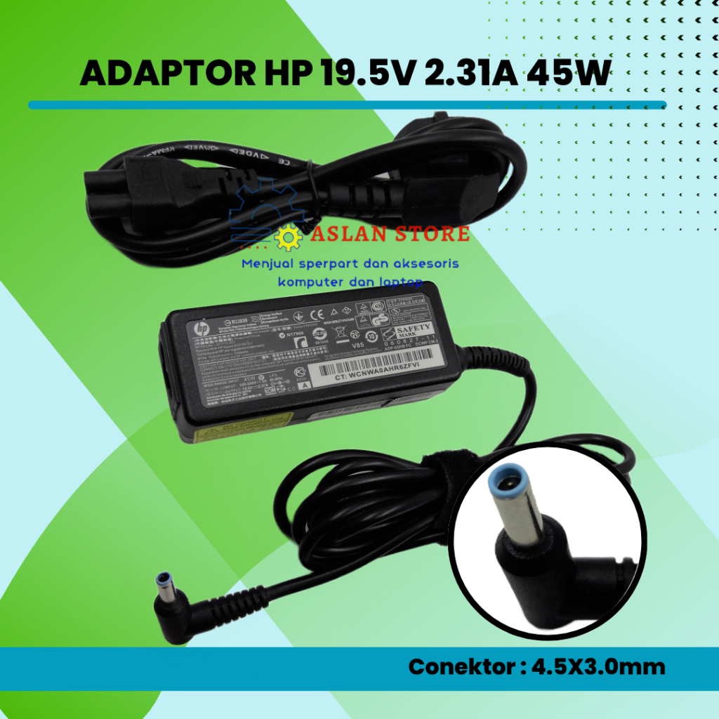 AC Power Adaptor HP 45W 19V 2.31A Original Charger Laptop HP 14 CM0091AU HP Envy 14, Hp Pavilion 15 HP EliteBook Folio 1040 G1 : 1040 G1 F2R68UT, 1040 G1 F2R70UT, 1040 G1 F2R72UT