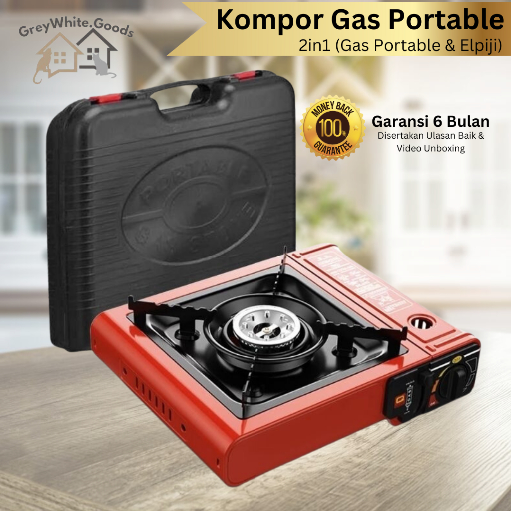 GW Kompor Portabel 2in1 Tungku Gas Camping Traveling