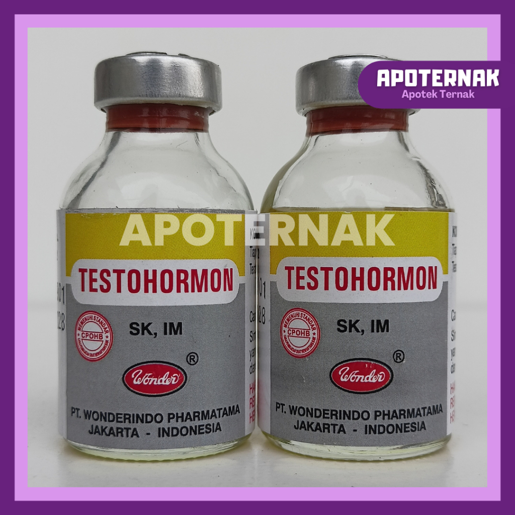 TESTOHORMON 20 ml | Hormon Tingkatkan Reproduksi Hewan Jantan | Pemacu Birahin Hewan Jantan Pejantan | WONDER