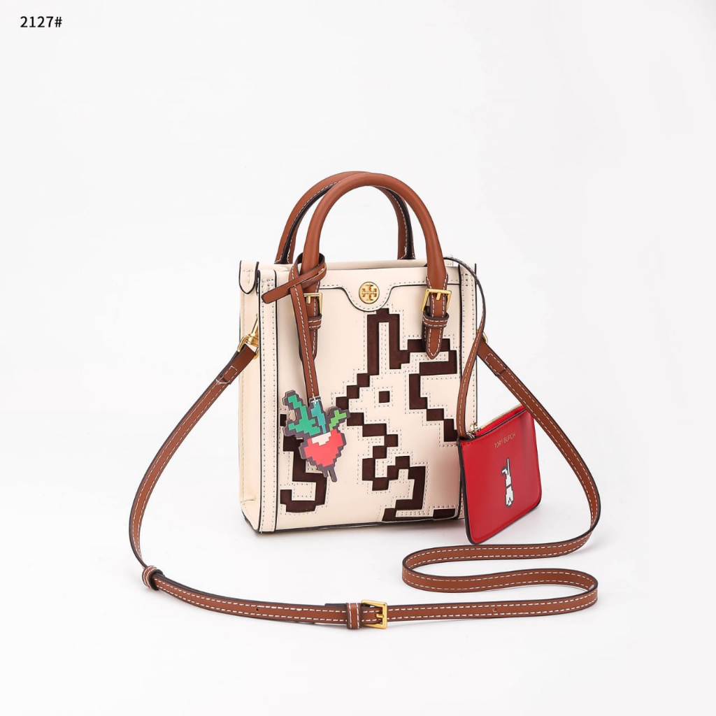 T Pixelated Mini Rabbit With Pouch Bag's 2127