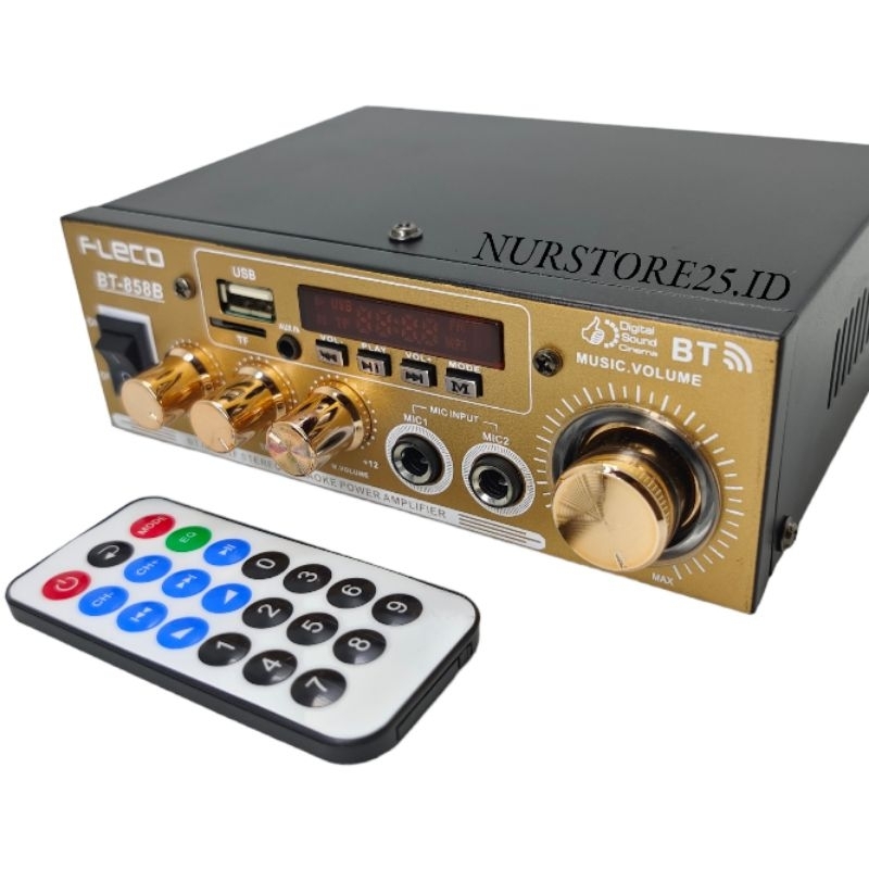Power Amplifier Bluetooth FLECO Karaoke BT-858B 600W Stereo+MP3 Player Subwoofer/Ampli Bluetooth Kar