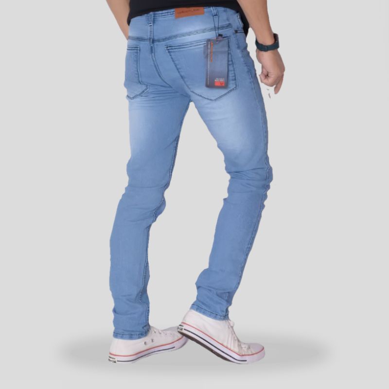 Mavia Pants - Celana Jeans Jens Jins Pria Sobek Laser Lutut Ripped Robek Panjang Distro Bikers Original Ukuran 27 - 34 Model Ngaret Pensil Slim fit Levis Lepis Cowok Skinny Stretch Denim Import Dewasa Murah Premium Remaja Terbaru Ting Standart