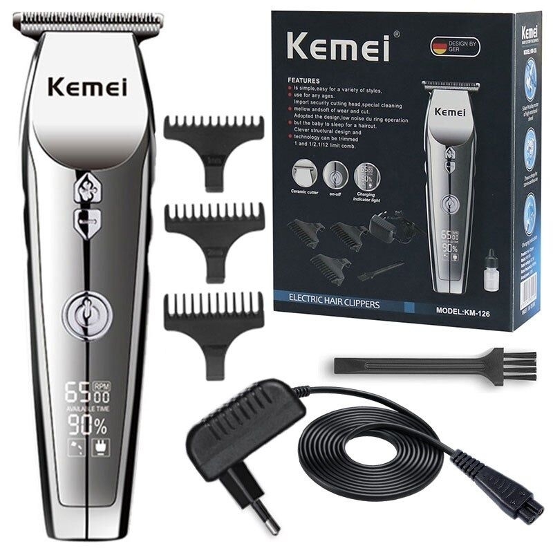 COD  KEMEI KM 126 Indikator ALAT CUKUR RAMBUT KUMIS JENGGOT mode turbo