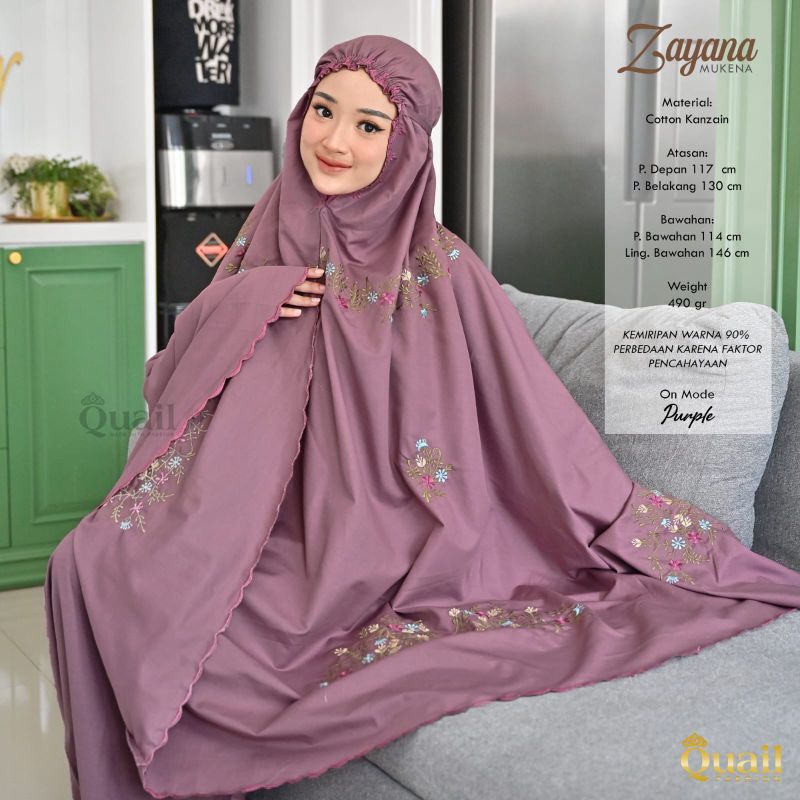 Alfath - Zayana mukena katun Bordir by Quail✔️