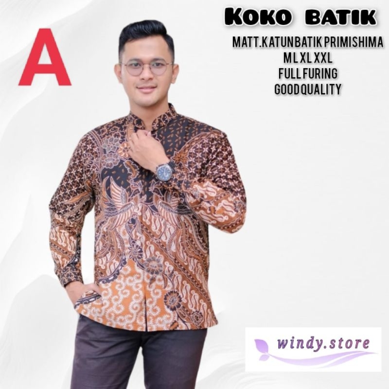 KOKO BATIK SOLO | Trend Fashion Muslim Terbaru Koko Masa Kini | M,L,XL,XXL | GROUP 1