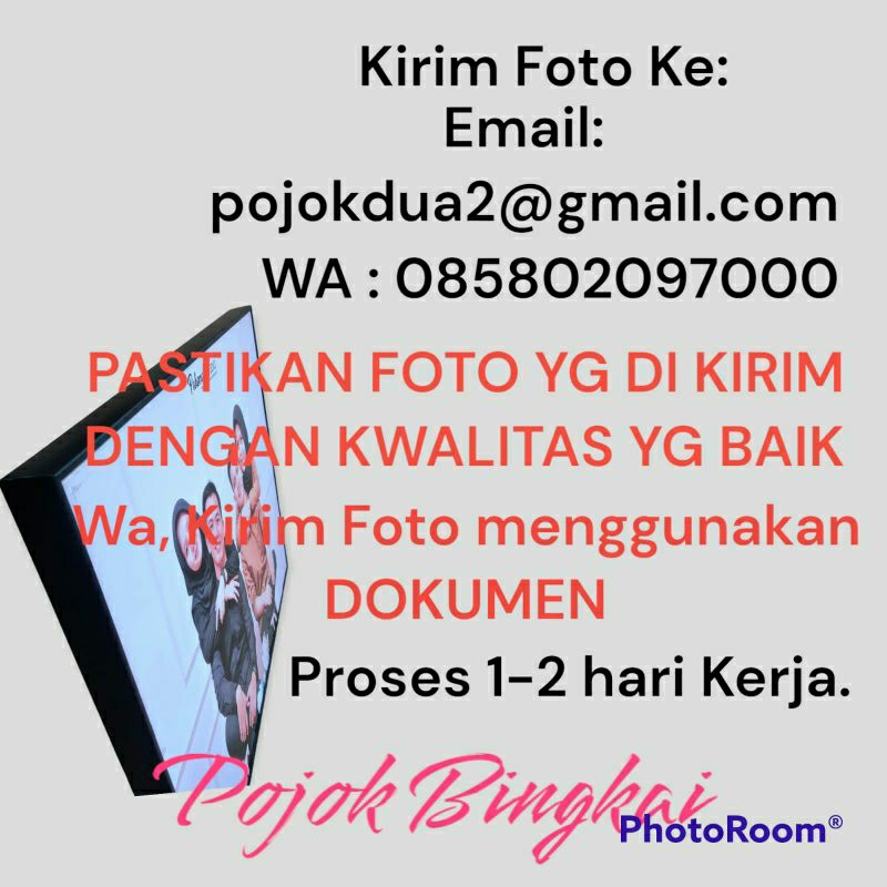 Cetak foto 8R 20 x 20 Media Papan MDF / Cetak foto 20x20 + Bingkai MDF Papan MDF dan cetak foto