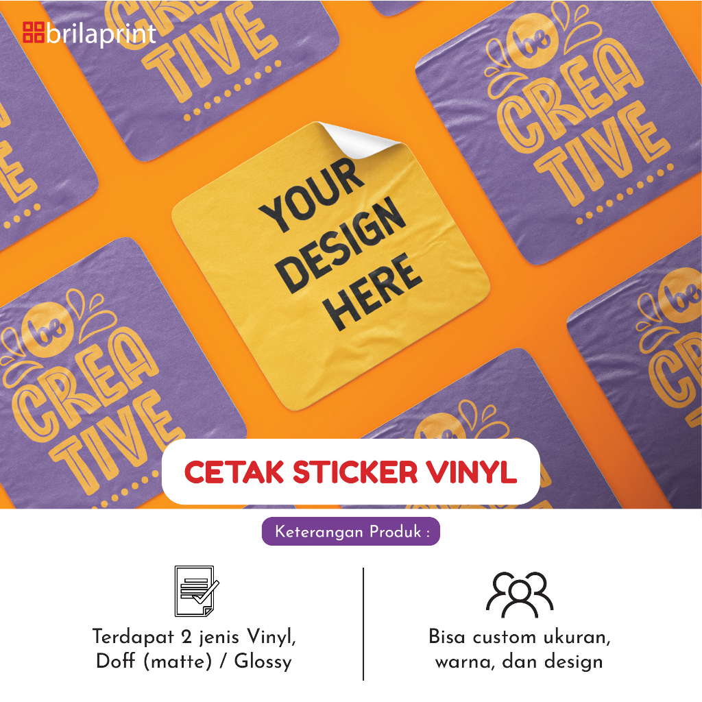 Cetak Sticker Vinyl / A3+ Die Cut/Kiss Cut / Sticker Label Kemasan