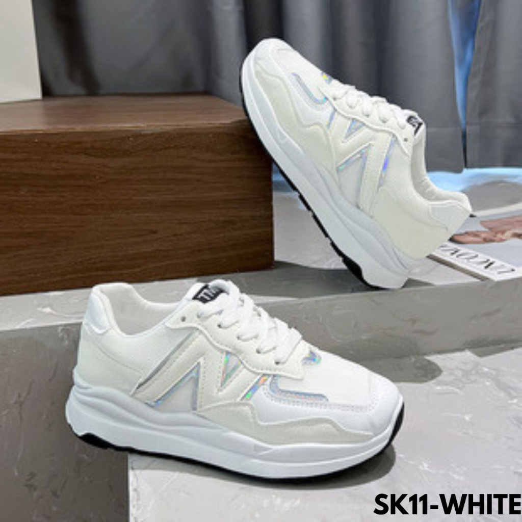 SEPATU SNEAKERS WANITA BERTALI KOREAN HIGHSOLE STYLE LARIS BAHAN PU IMPORT SK11