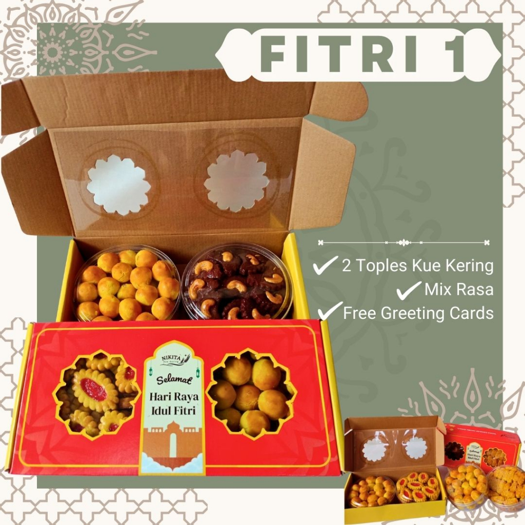 

READY Langsung Kirim Hampers Lebaran FITRI 1 (Kue Kering isi 2)