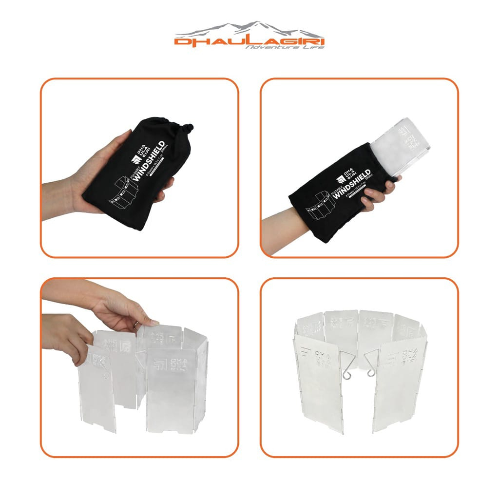 [COD] Wind shield dhaulagiri - alat pelindung angin kompor outdoor bahan metal anti angin