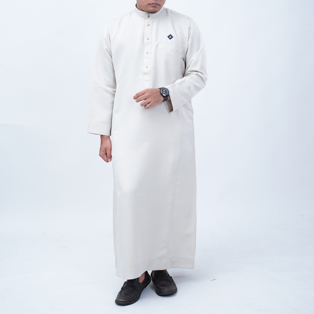 Abiyu Gamis Slimfit Pria Premium Lengan Panjang Katun Minyak 01