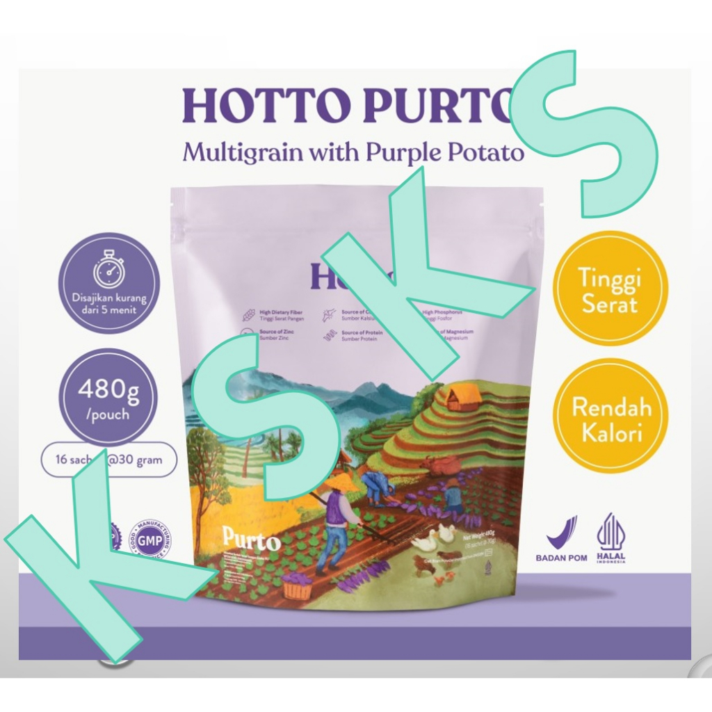 COD Hotto Purto Multigrain with Purple Potato 1 Pouch - 16 Sachet