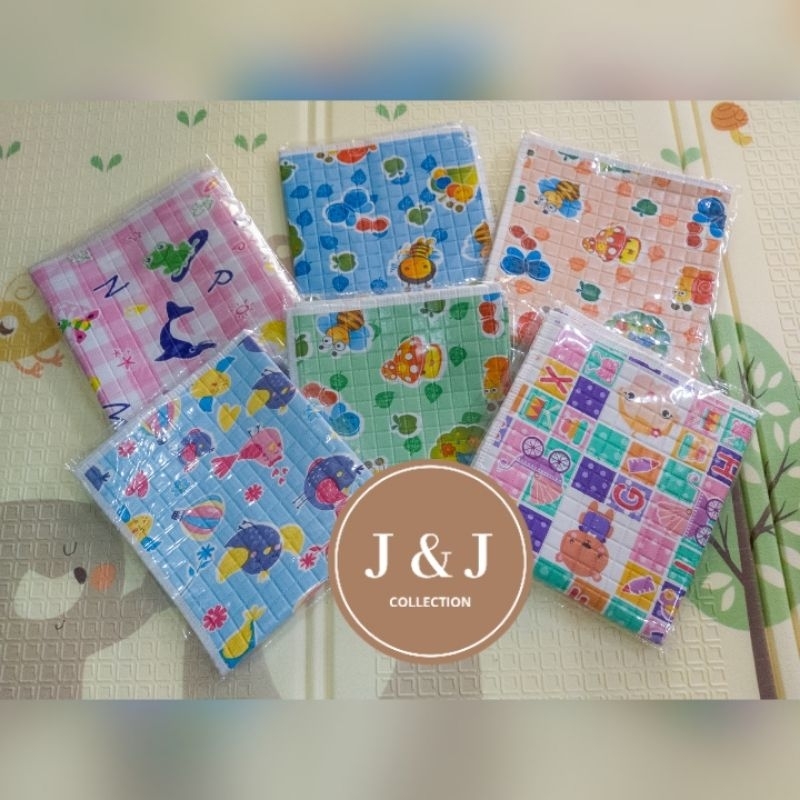 PERLAK BAYI/ALAS OMPOL BAYI MOTIF DENGAN JAHIT PINGGIR UK 45 X 50 CM