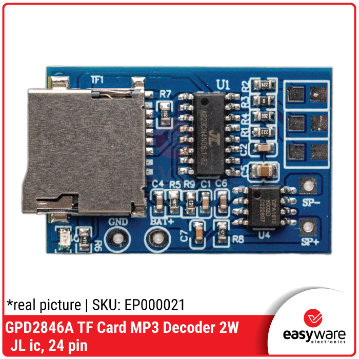 GPD2846A TF Card MP3 Decoder Board 2W Amplifier module like DFPlayer