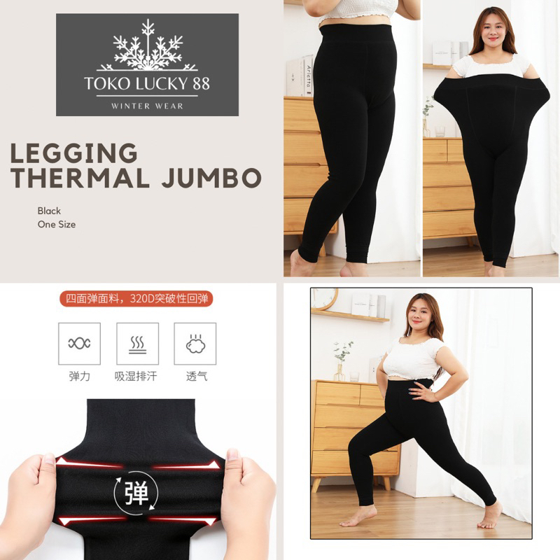 IMPORT MOLLAD Legging Thermal Super Jumbo musim dingin Celana Winter snow salju olahraga Ukuran Besar jumbo