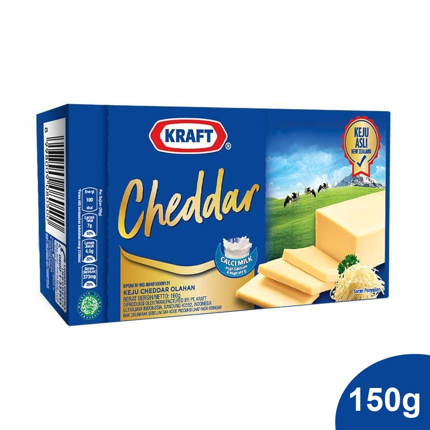 

Keju Kraft Cheddar Cheese 150g