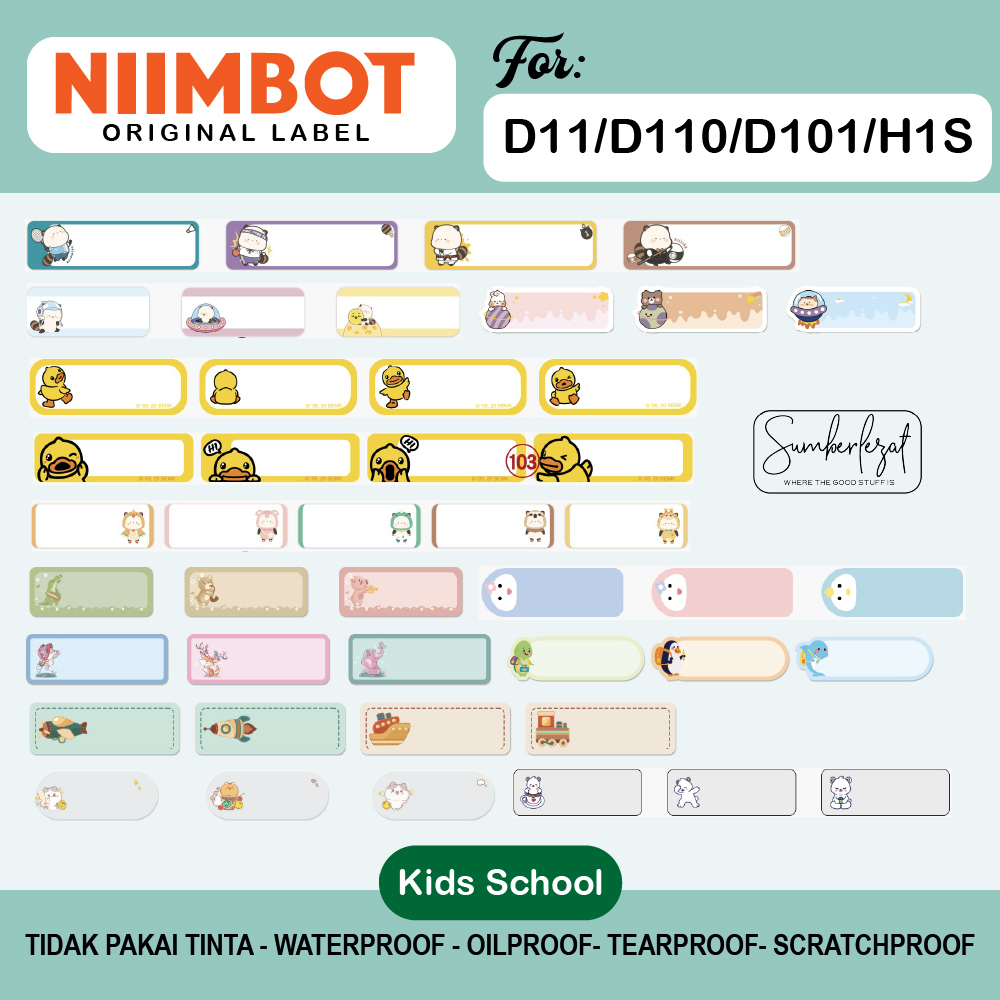 

Kids School Series Stiker Niimbot D11 D110 D101 H1S Label Sticker Refill Niimbot