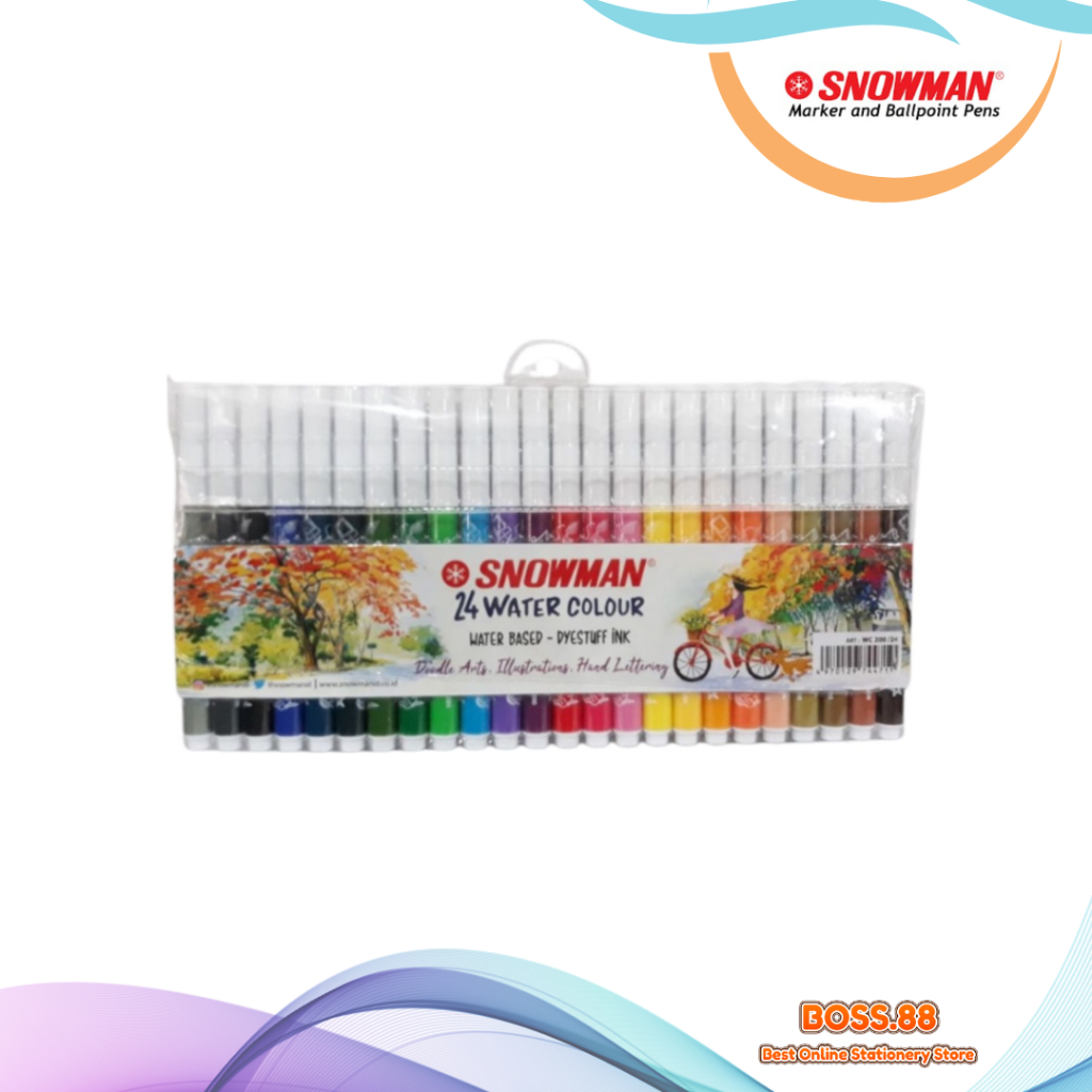 

MARKER / SPIDOL 24 COLORS SNOWMAN WATER COLOR 200