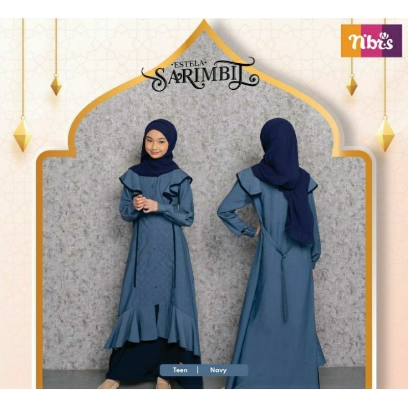 ESTELA Sarimbit Gamis Teen Couple Lebaran Terbaru NIBRAS
