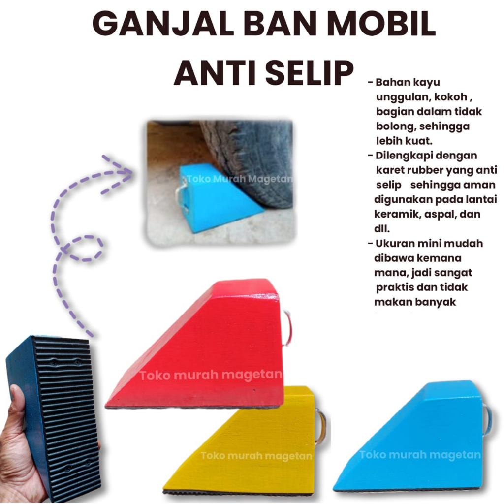GANJAL BAN MOBIL KUAT / GANJAL BAN MOBIL ANTI SELIP / GANJAL RODA MOBIL / GANJAL BAN KENDARAAN PARKI