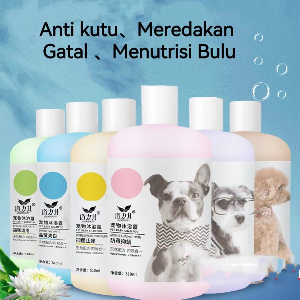 Shampo Conditioner kucing anjing 2in1/ Gel Sabun Mandi Hewan Peliharaan 510ml mencegah gatal Anti Kutu Dan Jamur