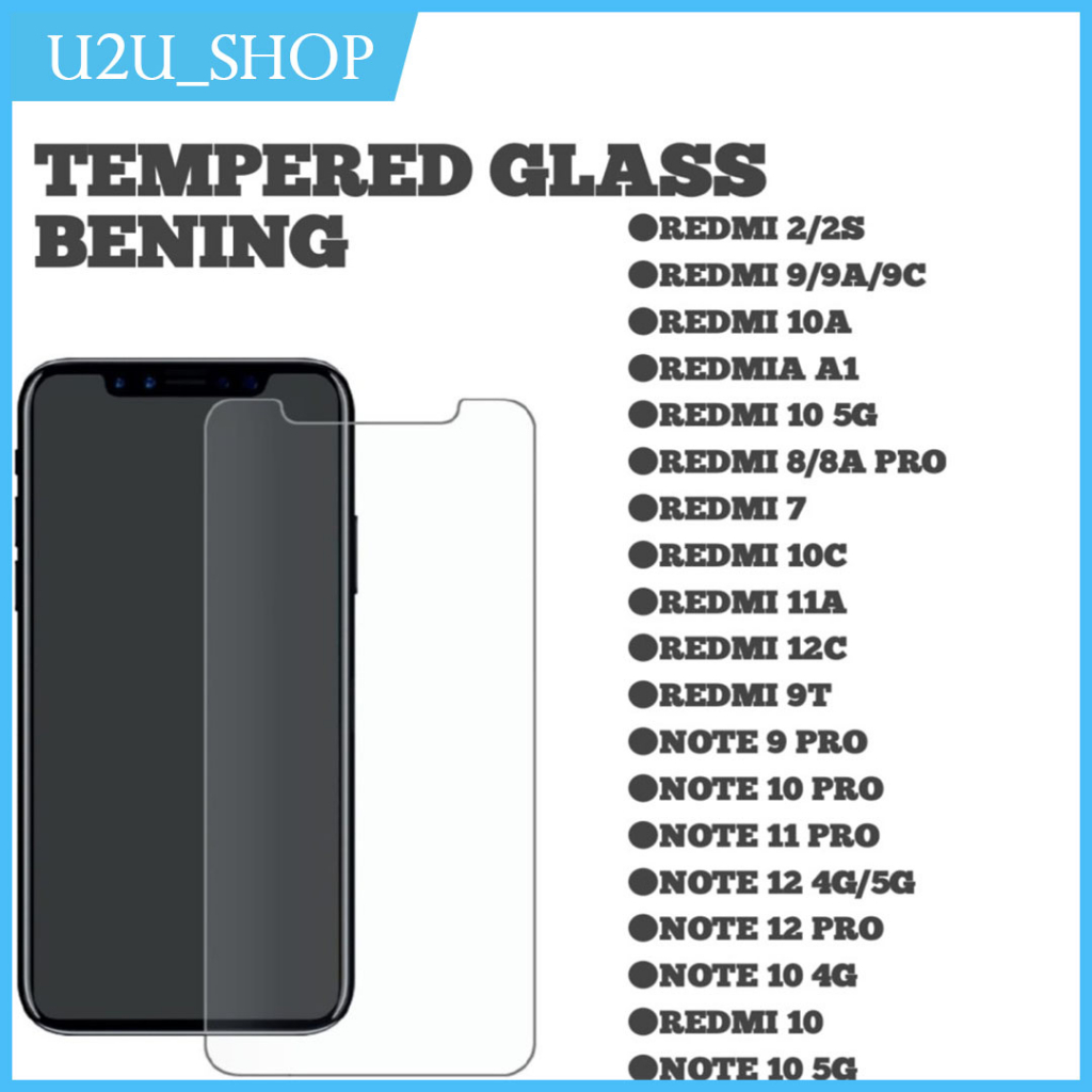 Tempered Glass Bening Xiaomi Redmi 2 4A 3 3X 3S A1 A2  7 8 8a Pro 9 9a 9c 9t 10a 10c 11a 12c Note 2s 3 4x 7 9 8 10 11 12 Pro 4g 5g