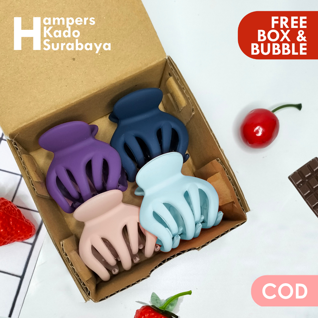 Jedai 5 Cakar jedai doff isi 4 paket jepit rambut polos 5 cm jedai korea Original free box dan bubble aksesoris rambut jepit badai jedai hercules jedai kilap jumbo pita aksesoris rambut korea