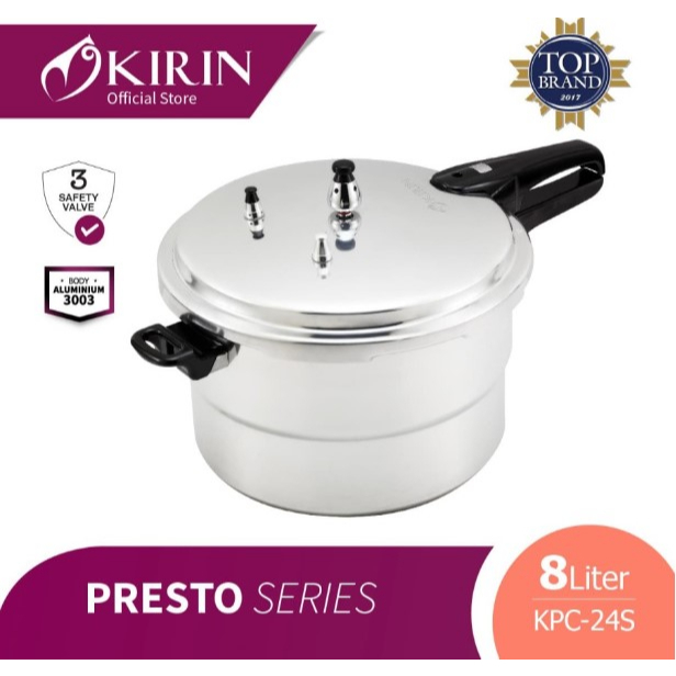 Kirin Panci Presto / Pressure Cooker 8 Liter 8L KPC-24S Stainless