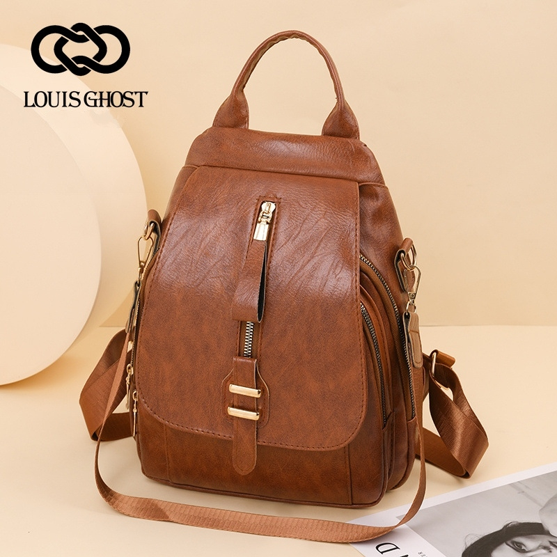 TAS RANSEL WANITA BACKPACK PREMIUM KOREA BRANDED CEWEK MURAH SIMPLE FASHION LUCU KULIT COKLAT TALANTI TA788B7 IMPORT MINI REMAJA TERBARU KEKINIAN SEKOLAH KULIAH KERJA