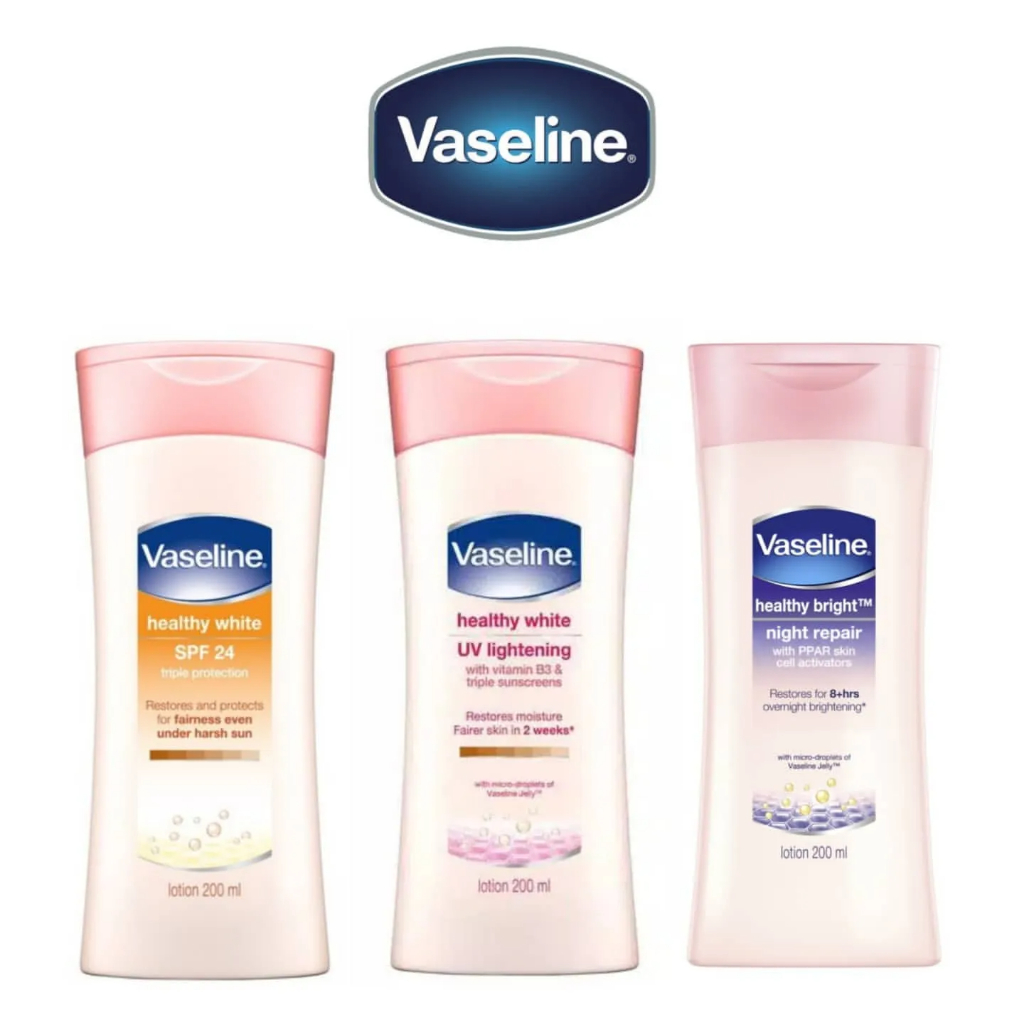 Vaseline Body Lotion Healthy Bright Night Repair / Brightening 200mL