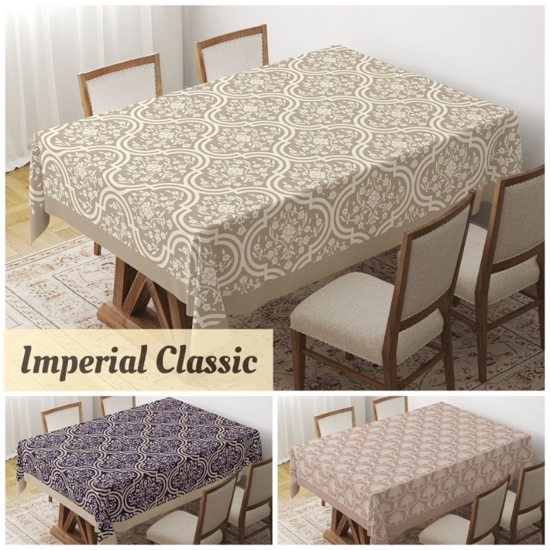 TAPLAK MEJA MAKAN PRINT MOTIF IMPERIAL CLASSIC 180X140 DAN 230X140 CM