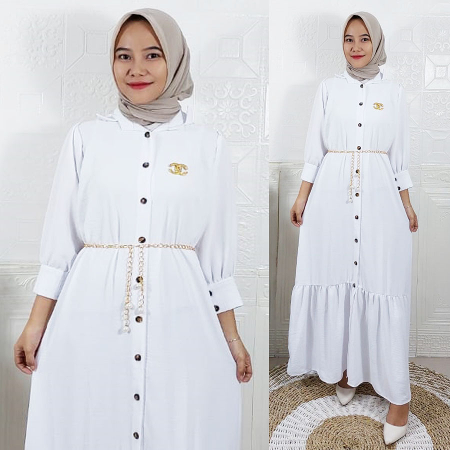 CARLINA GAMIS JEHANA DRESS PANJANG CRINGKLE PREMIUM AIRFLOW