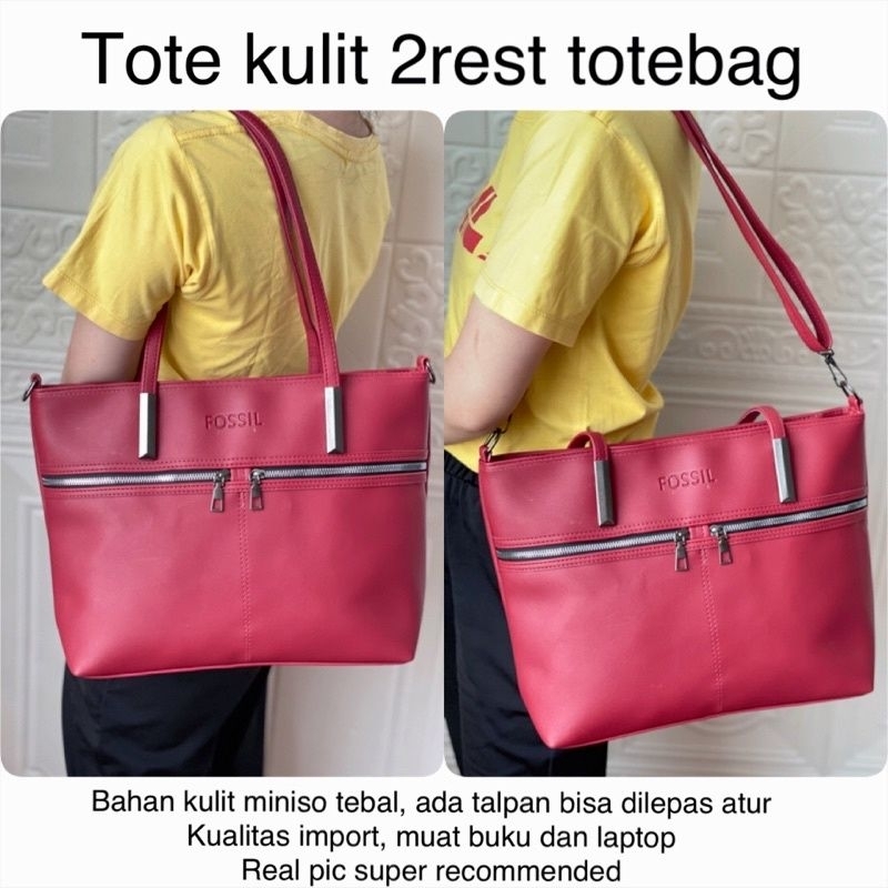Tote bag Tas kulit resleting import ll Tas kulit crocodile tali panjang import