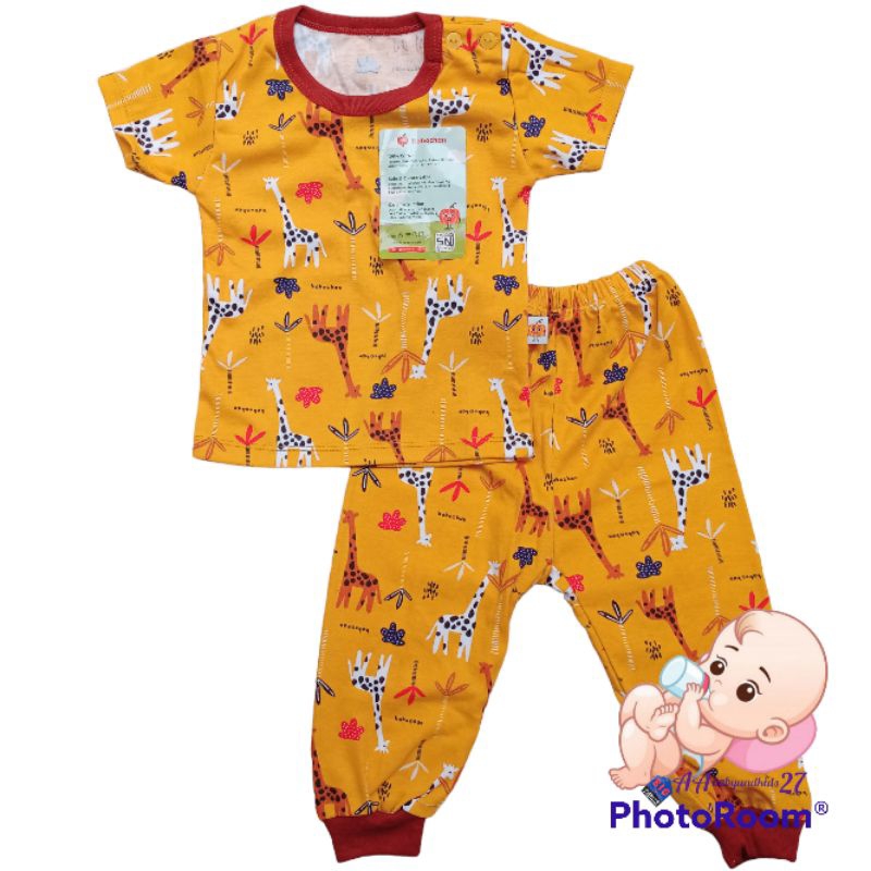 KABOCHAN 3Pasang Setelan CPR Baju Bayi Lengan Pendek Celana Panjang Ukuran S M L 2L XL SNI Nyaman Murah Berkualitas