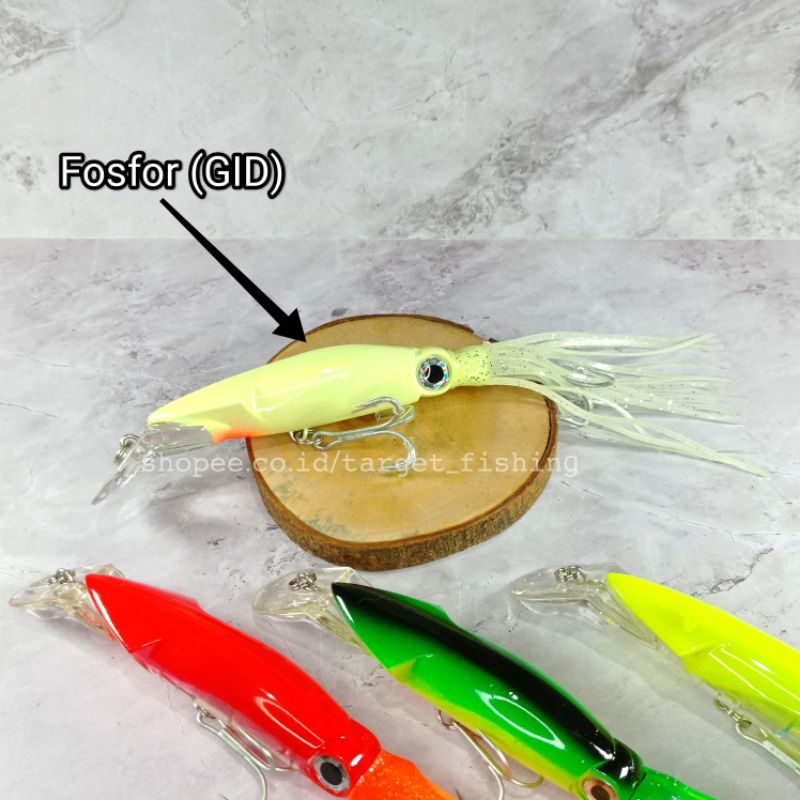 Umpan Trolling Bentuk Cumi 40gram - Lure Troling Tenggiri GT Tuna