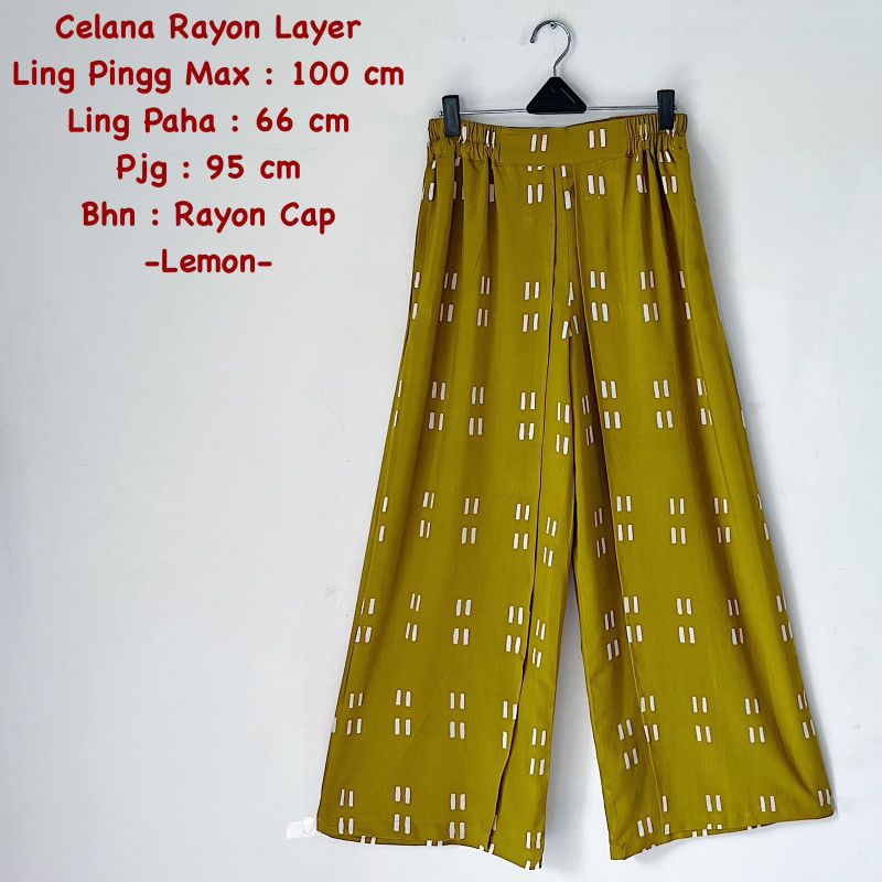 celana kulot layer rayon batik solo celana trendy