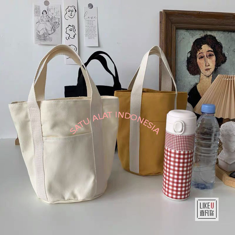 SATU ALAT Hand Bag BELLA JAPANESE 100% Canvas Premium Tebal Tas Kanvas