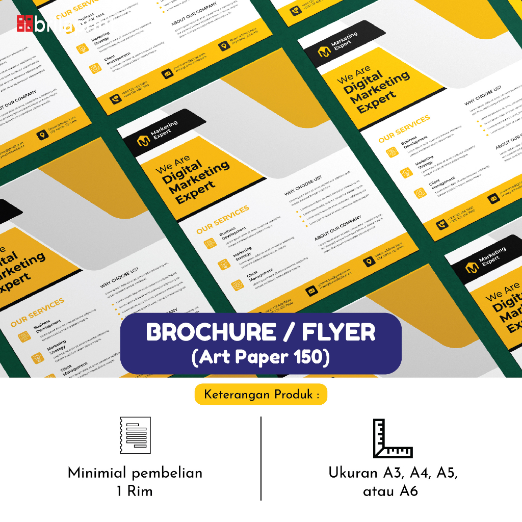 

CETAK BROSUR 1 RIM | FLYER A3 / A4 / A5 | AP 150gsm