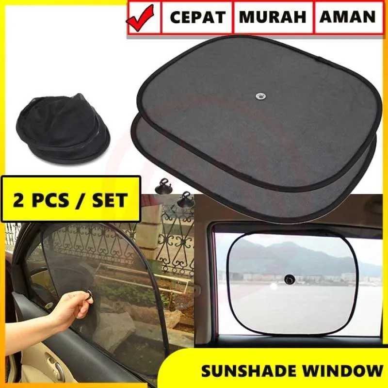 TABIR SURYA SUN SHIELD PELINDUNG PANAS KACA MOBIL ISI 2 PCS