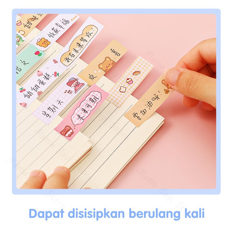 Sticky Notes 6 Baris Karakter Lucu Office Cute Paper Note Memo Stick