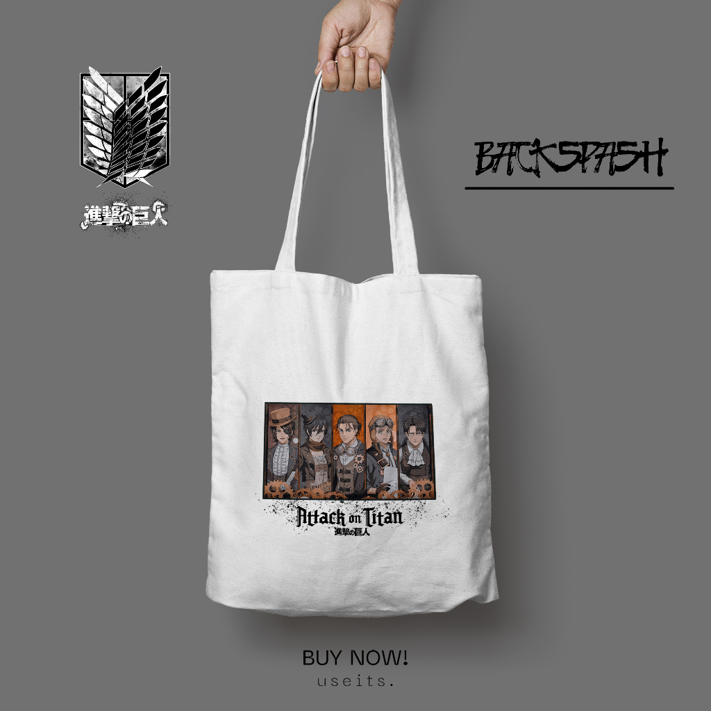 Totebag  Tas Anime Attack On Titans Pria Wanita - ATTACK ON TITANS