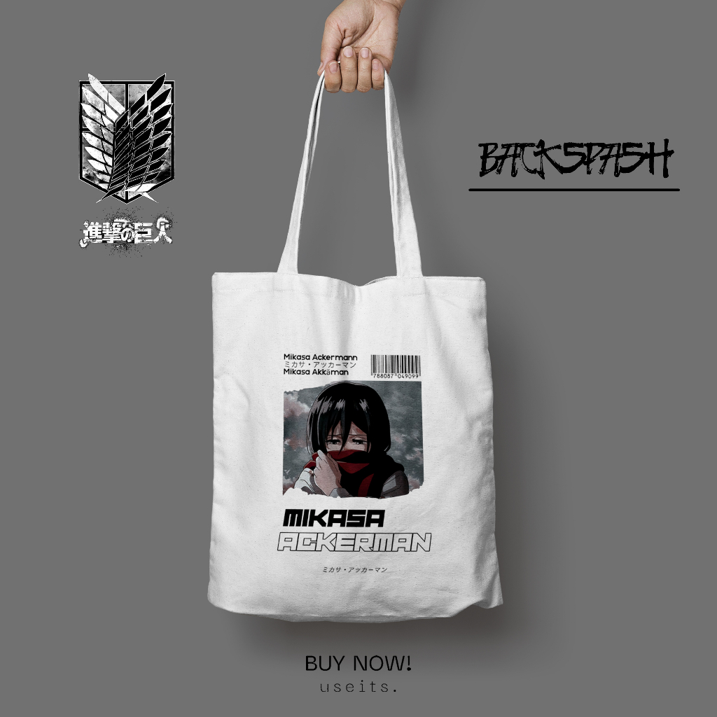 Totebag  Tas Anime Attack On Titans Pria Wanita - ATTACK ON TITANS