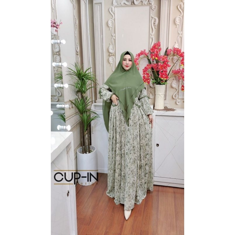 HARGA BOLEH KURANG GENDIS SYARI ABSTRAK ORIGINAL BY BRAND CUP IN ORI BUSUI Wudhu FRIENDLY BUSANA MUS